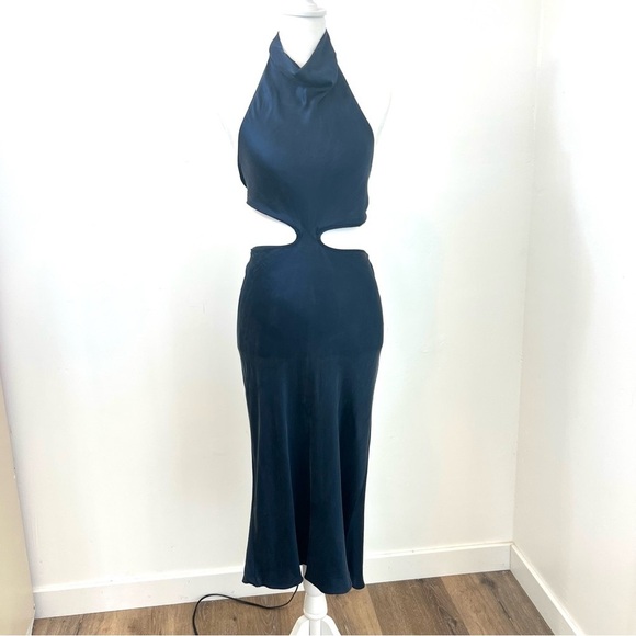 Anthropologie Navy Cutout Dress - Picture 5 of 13
